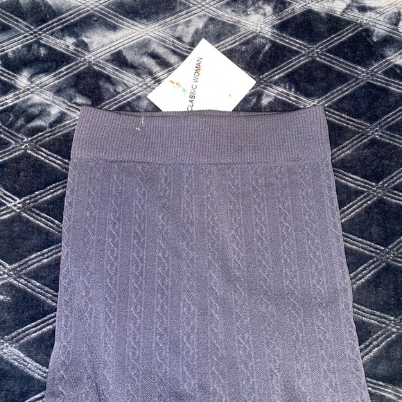 NWT Gray Cable Knit Legging/Open-Toe Tights OS - Picture 2 of 4